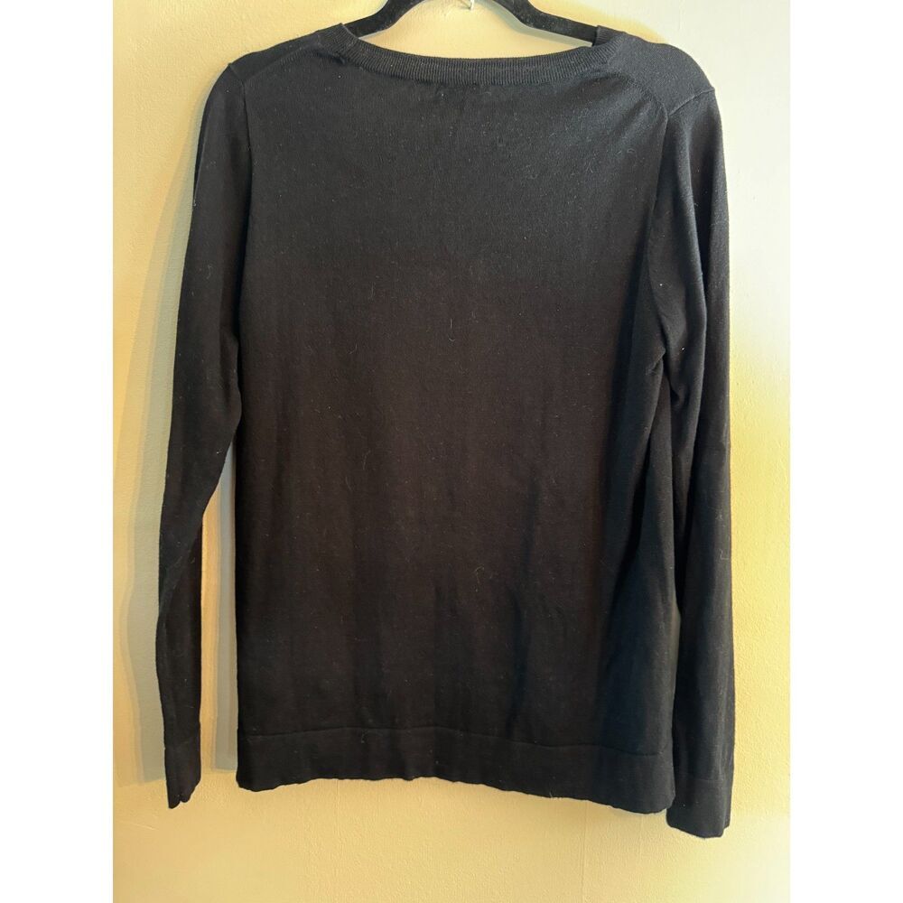 J by J Crew black cotton sweater; great basic sweater medium - Picture 4 of 6